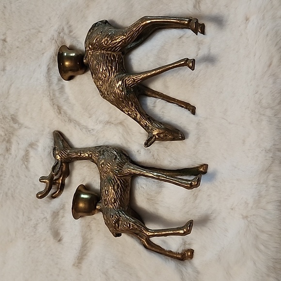 BRASS Other - VINTAGE  SET OF  2 BRASS REINDEER.